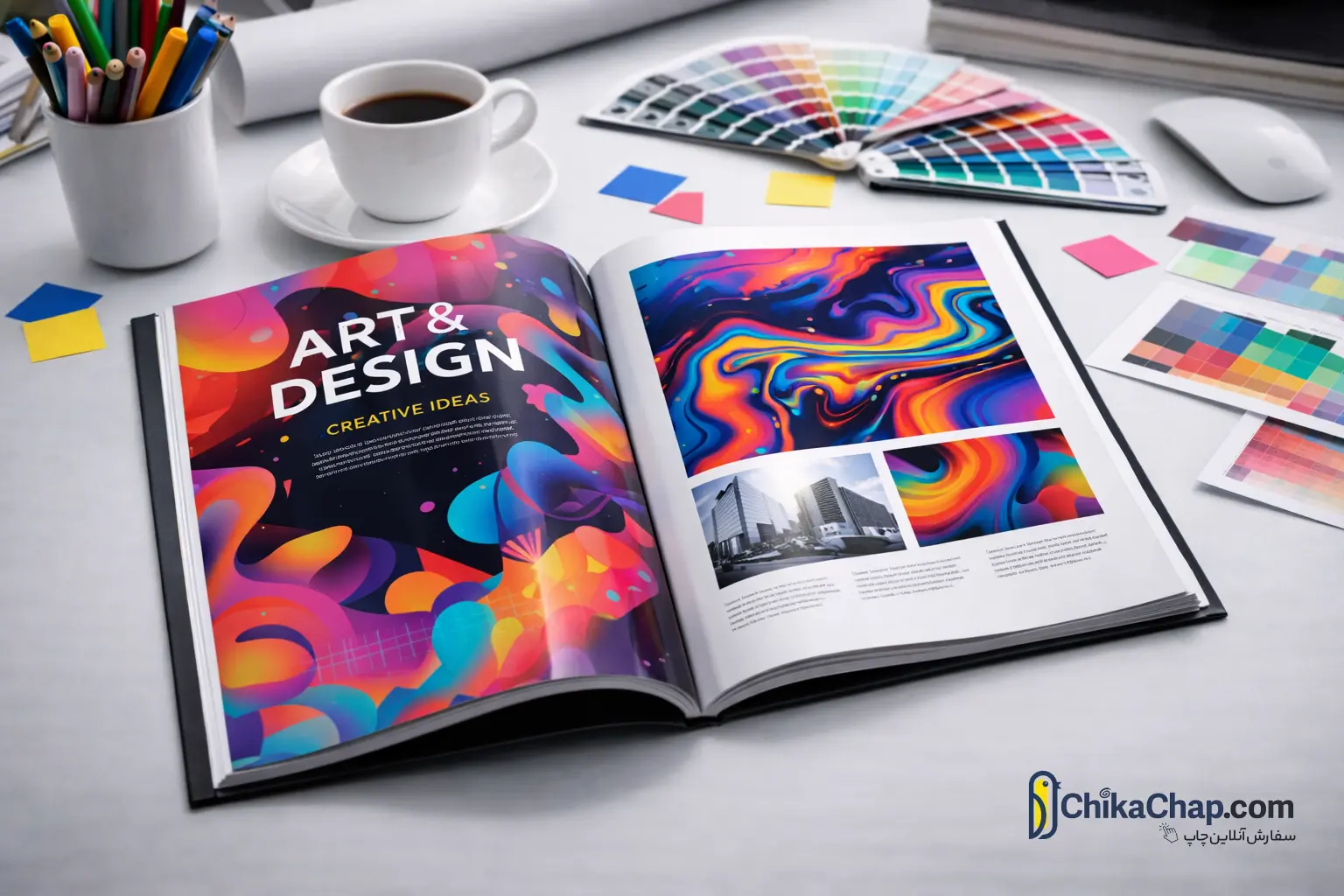 چاپ دیجیتال مجله با کیفیت عالی + چاپ فوری و تیراژ پایین | چیکاچاپ